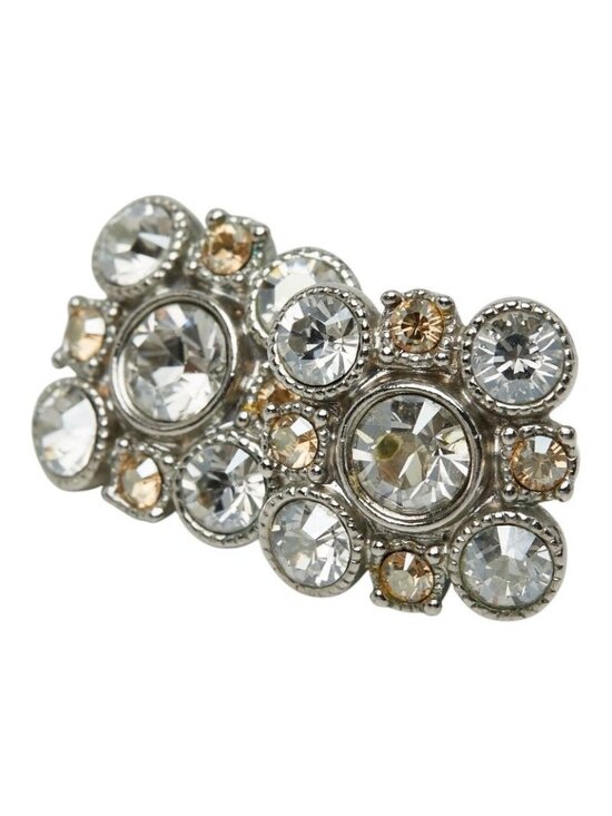 Chanel Jewelry - Chanel Stud Earrings Silver Metal Bijoux